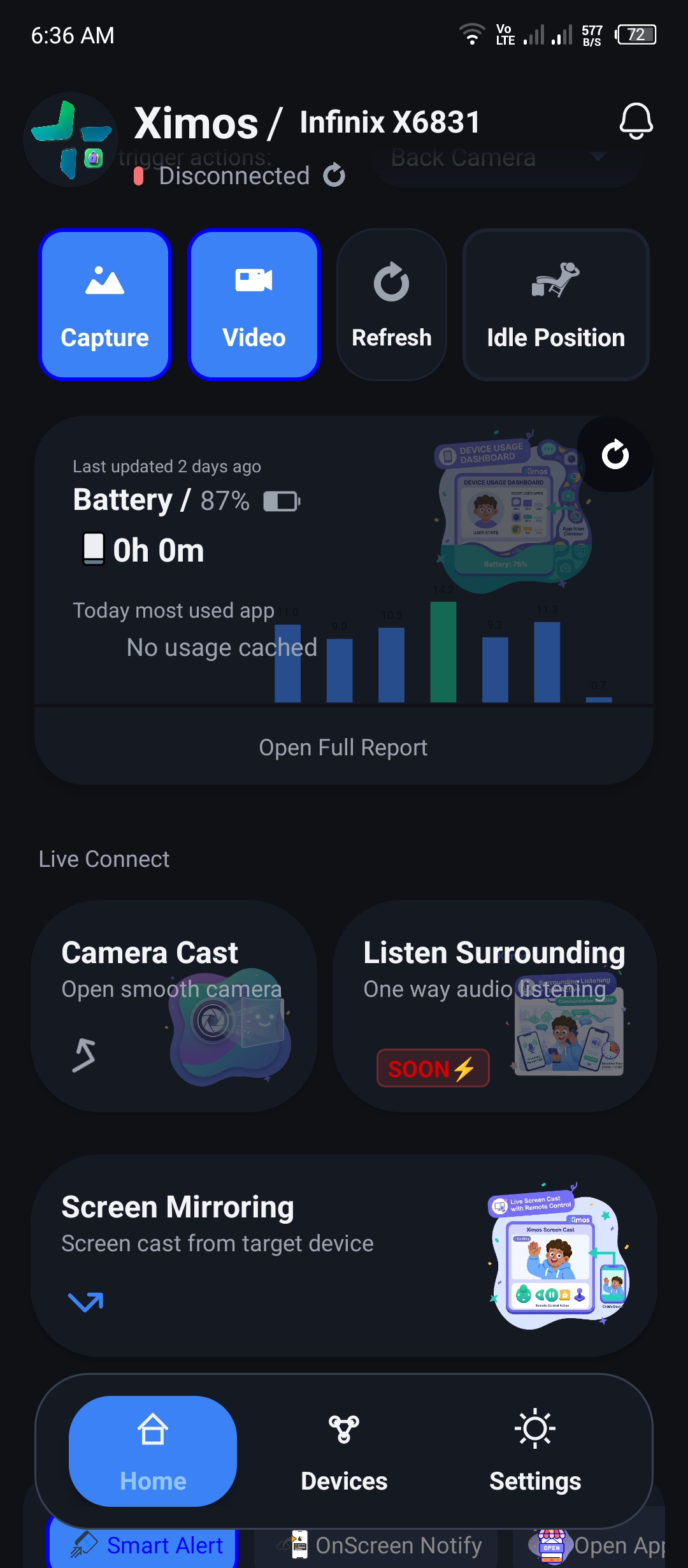 Ximos dashboard screenshot