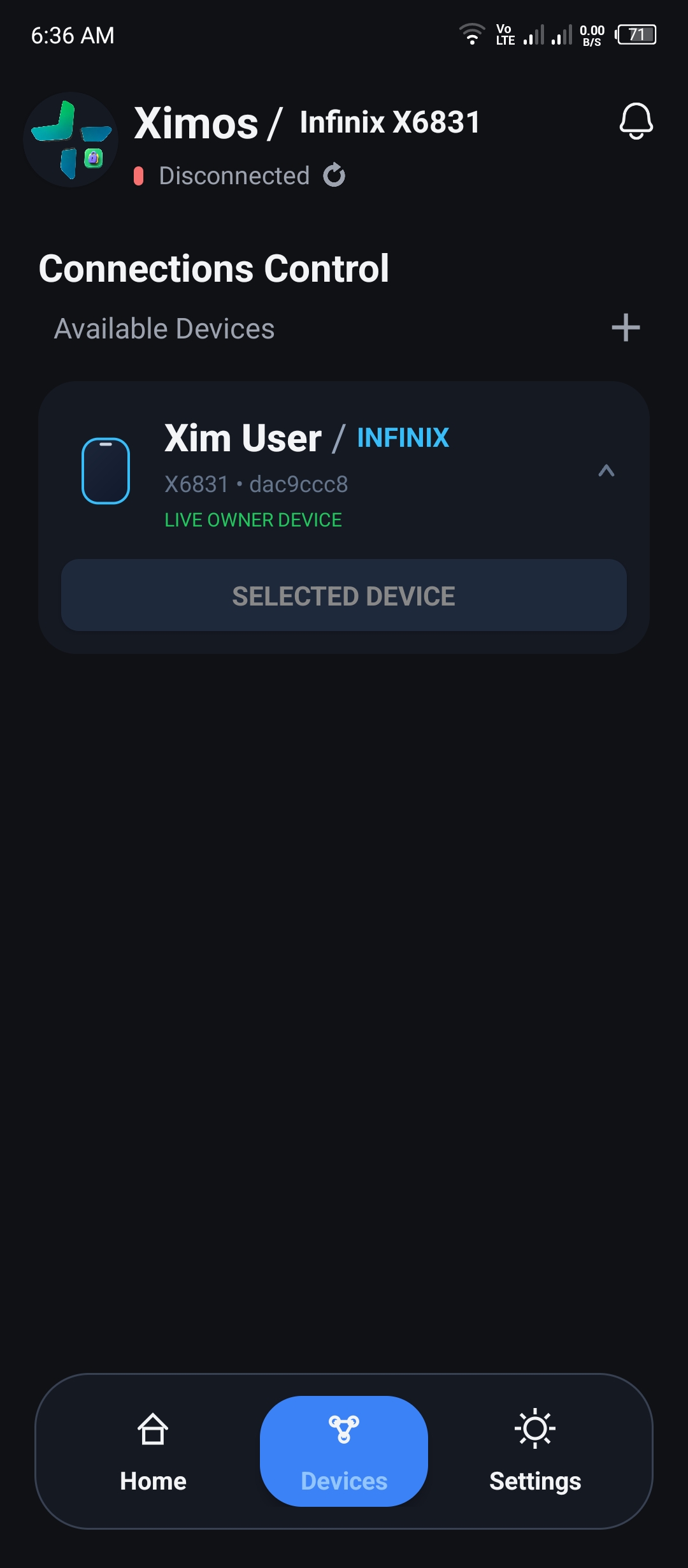 Ximos alerts screenshot